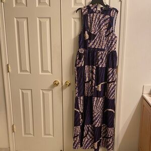 Elegant Purple and Gold Women's Maxi Dress